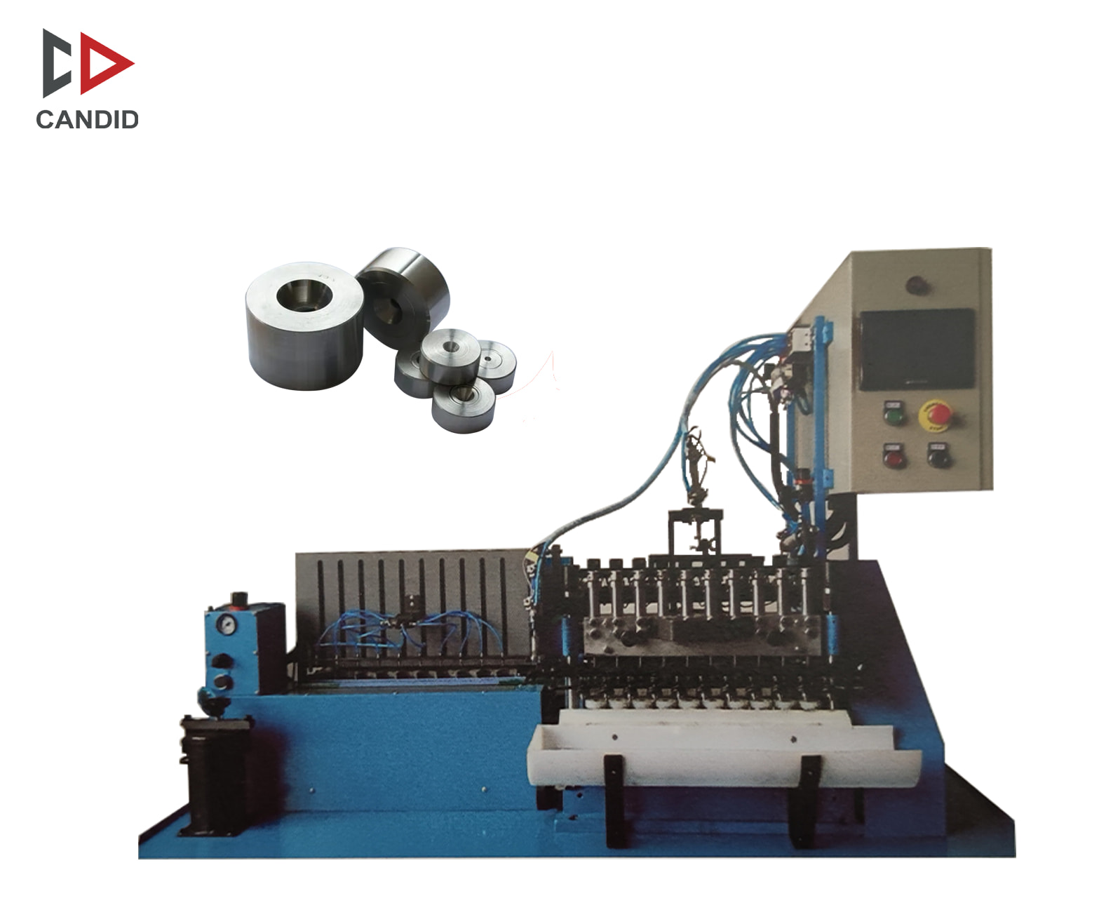 Máquina automática de reparación de matrices de trefilado de diez cabezales para taller de proceso de matrices