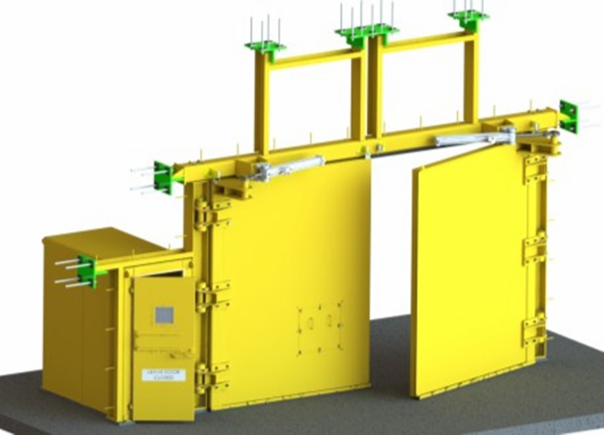 Sistema de bloqueo de aire hidráulico neumático/Puerta subterránea de puerta de mina Megadoor de nuevo diseño para mina
